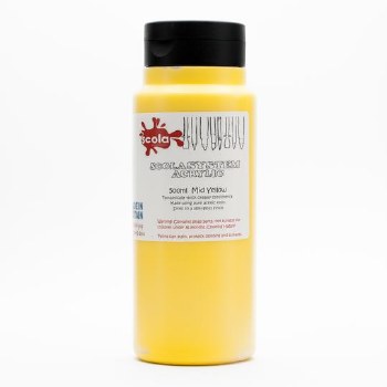 Scola 500ml Acrylic Mid Yellow