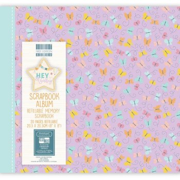 First Edition Scrapbook Album 8x8" - Hey Baby - Butterfly