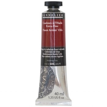 Sennelier Artists Oil Colour 40ml Cadmium Red Deep 606