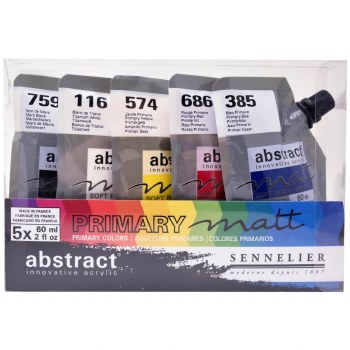 Sennelier Abstract Matt Primary Colour Set 5 x 60ml