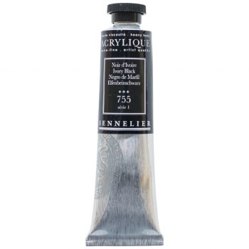 Sennelier Artists Acrylic 60ml Ivory Black 755