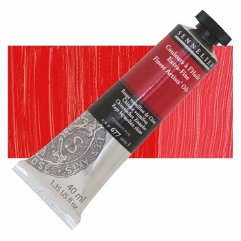 Sennelier Artists Oil Colour 40ml Chinese Vermilion 677