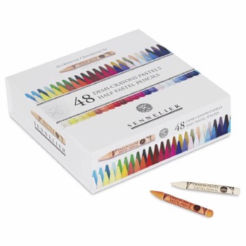Sennelier Woodless Pastel Pencil Set of 48 - Introductory (Half-Sticks)