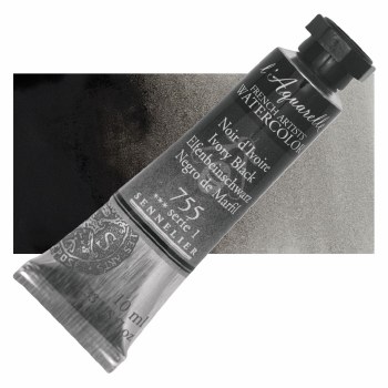 Sennelier L'Aquarelle Watercolour 10ml Ivory Black 755
