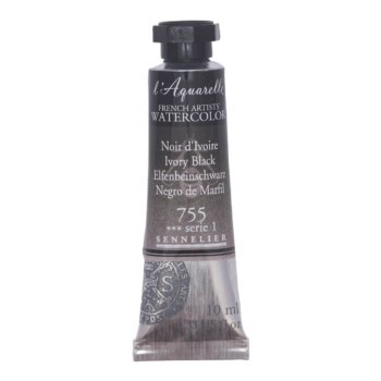 Sennelier L'Aquarelle Watercolour 10ml Ivory Black 755