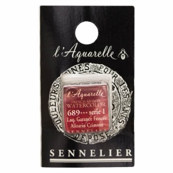 Sennelier L'Aquarelle Watercolour Half Pan Alizarin Crimson 689