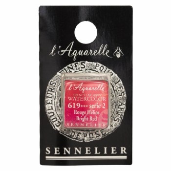 Sennelier L'Aquarelle Watercolour Half Pan Bright Red 619