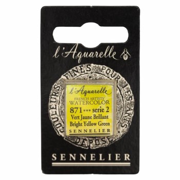 Sennelier L'Aquarelle Watercolour Half Pan Bright Yellow Green  871