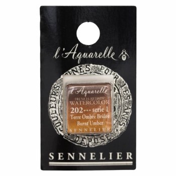 Sennelier L'Aquarelle Watercolour Half Pan Burnt Umber 202