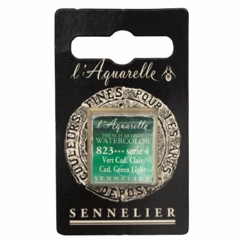 Sennelier L'Aquarelle Watercolour Half Pan Cadmium Green Light 823