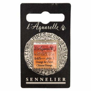 Sennelier L'Aquarelle Watercolour Half Pan Chinese Orange 645