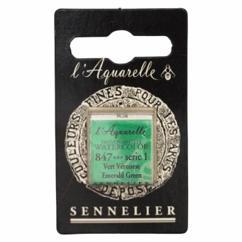 Sennelier L'Aquarelle Watercolour Half Pan Emerald Green 847