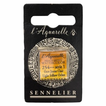 Sennelier L'Aquarelle Watercolour Half Pan Light Yellow Ochre 254