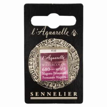 Sennelier L'Aquarelle Watercolour Half Pan Permanent Magenta 680