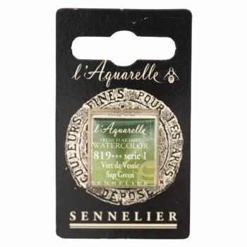 Sennelier L'Aquarelle Watercolour Half Pan Sap Green 819