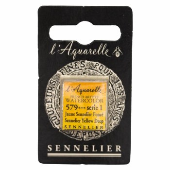 Sennelier L'Aquarelle Watercolour Half Pan Sennelier Yellow Deep 579