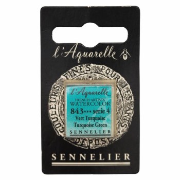 Sennelier L'Aquarelle Watercolour Half Pan Turquoise Green 843