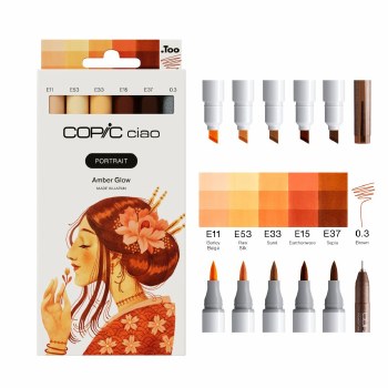 Copic Ciao Set Portrait 6 Pcs - Amber Glow