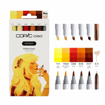Copic Ciao Set Portrait 6 Pcs - Golden Grace