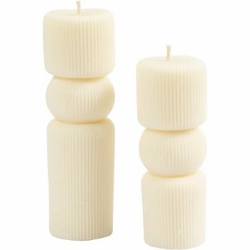 Silicone Mould 2 pack Ribbed Cylinder with Arches