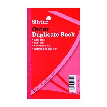 Silvine 610 Order Duplicate Book 8x5