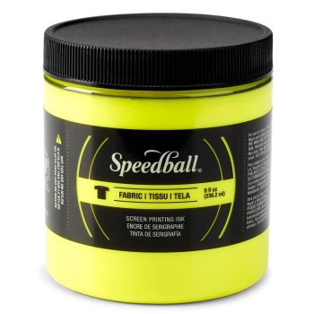 Speedball 236ml Fabric Screen Printing Ink - Fluorescent Yellow