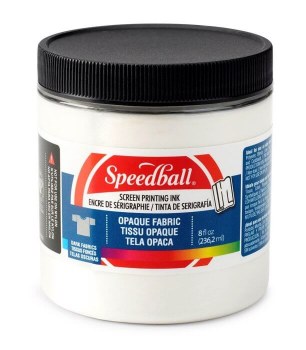 Speedball 236ml Fabric Screen Printing Ink - Opaque Pearly White