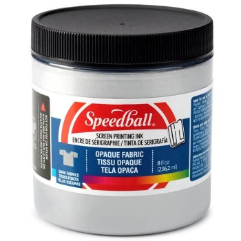 Speedball 236ml Fabric Screen Printing Ink - Opaque Silver