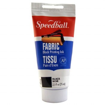 Speedball Fabric Block Printing Ink 75ml (2.5oz) - Black