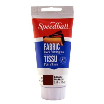 Speedball Fabric Block Printing Ink 75ml - Brown
