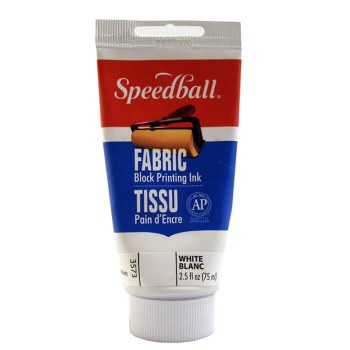 Speedball Fabric Block Printing Ink 75ml - White
