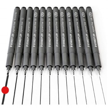 Staedtler Pigment Liner Black Chisel 0.3-2.0mm