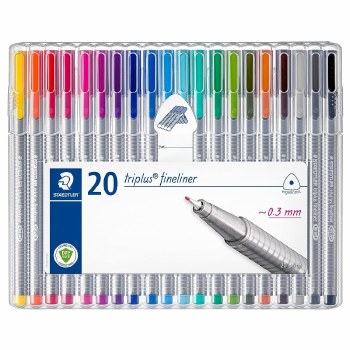 Staedtler Triplus Fineliner 0.3mm Pen - Set of 20