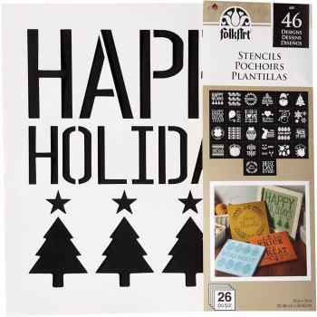 FolkArt Value Stencil Pack Holiday