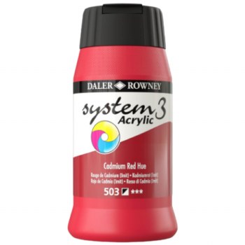 Daler-Rowney System3 500ml Cadmium Red Hue