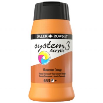 Daler-Rowney System3 500ml Fluorescent Orange