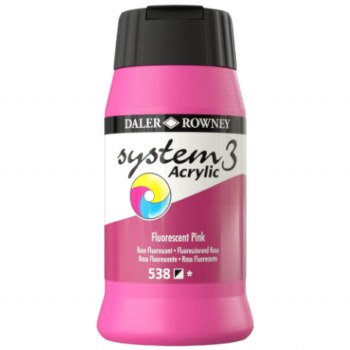 Daler-Rowney System3 500ml Fluorescent Pink