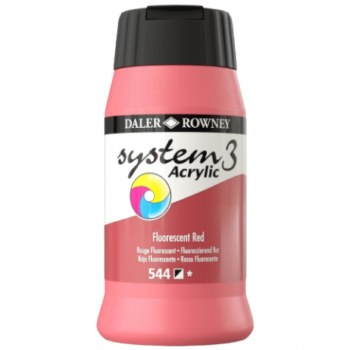 Daler-Rowney System3 500ml Fluorescent Red