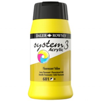 Daler-Rowney System3 500ml Fluorescent Yellow