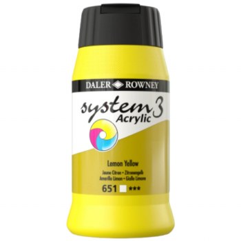 Daler-Rowney System3 500ml Lemon Yellow