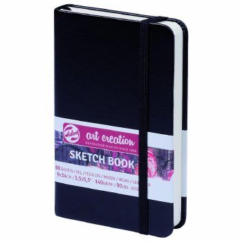 Royal Talens Art Creation Black Hardback Sketch Book 9x14cm