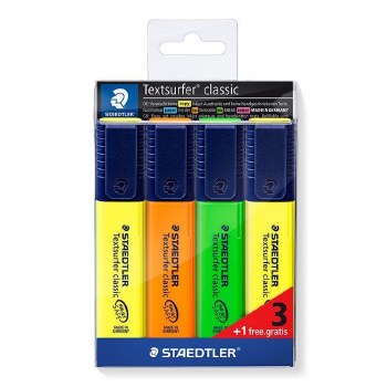 Staedtler Textsurfer Classic Highlighters - pack of 3 + 1