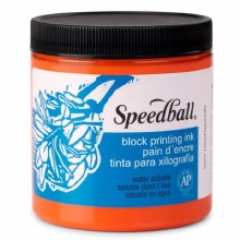 236ml Speedball Water-Soluble Block Printing Ink Orange