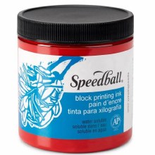 236ml Speedball Water-Soluble Block Printing Ink Red