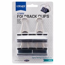 4 Fold Back Binder Clips - 41m 4 Fold Back Binder Clips - 41m