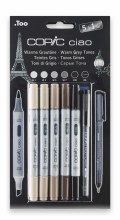 Copic Ciao Warm Grey Set - 5 Markers + 1 Copic Liner