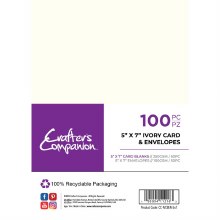 Crafter's Companion - 5x7" Ivory Card & Envelopes 100pc