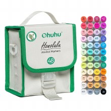 Ohuhu Honolulu Classic 48 Colour - Dual Tipped Alcohol Markers