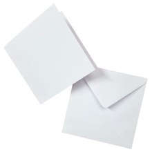 6x6 White Cards & Envelopes 50s