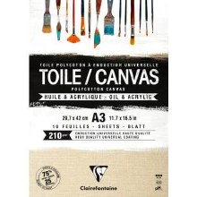 Additional picture of Clairefontaine A3 Natural Canvas Glued Pad 210g